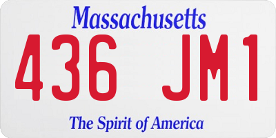 MA license plate 436JM1