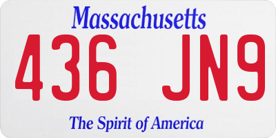 MA license plate 436JN9