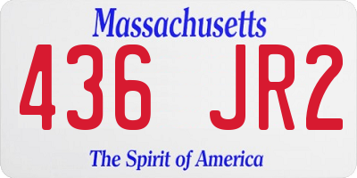 MA license plate 436JR2