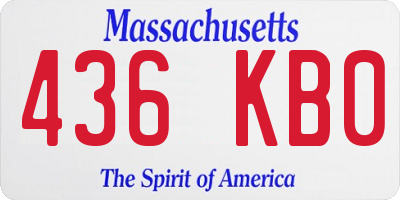 MA license plate 436KB0