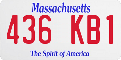 MA license plate 436KB1