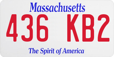 MA license plate 436KB2
