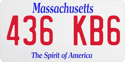 MA license plate 436KB6