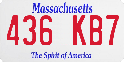 MA license plate 436KB7