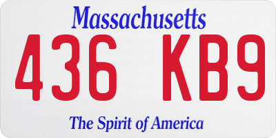 MA license plate 436KB9