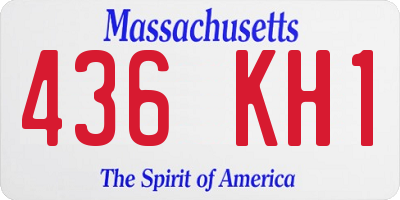 MA license plate 436KH1