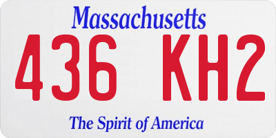 MA license plate 436KH2