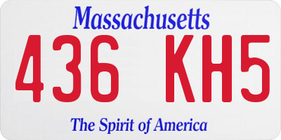 MA license plate 436KH5