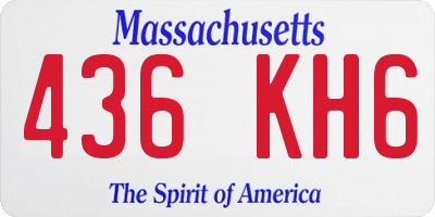 MA license plate 436KH6