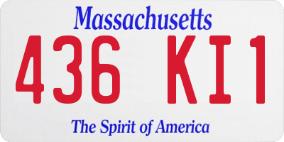 MA license plate 436KI1