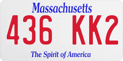 MA license plate 436KK2