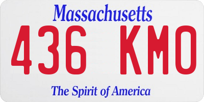 MA license plate 436KM0