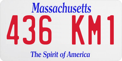 MA license plate 436KM1