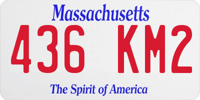 MA license plate 436KM2