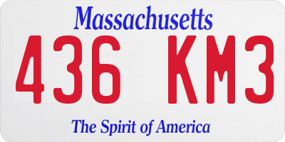 MA license plate 436KM3
