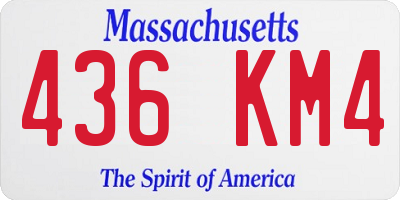 MA license plate 436KM4