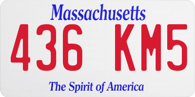 MA license plate 436KM5