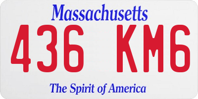 MA license plate 436KM6