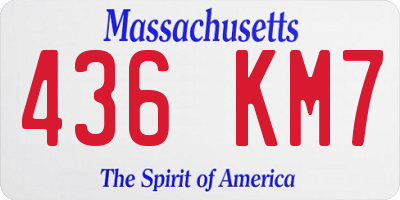 MA license plate 436KM7