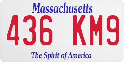 MA license plate 436KM9