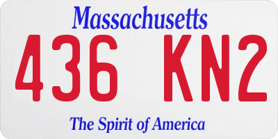 MA license plate 436KN2
