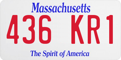 MA license plate 436KR1