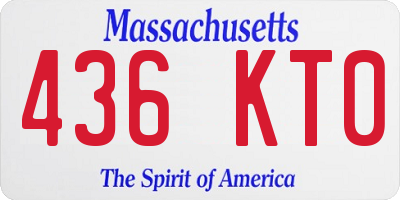 MA license plate 436KT0