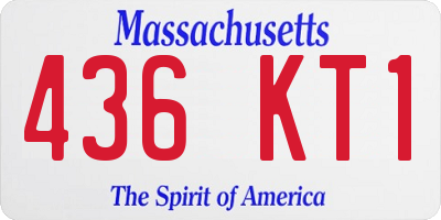 MA license plate 436KT1