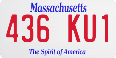 MA license plate 436KU1
