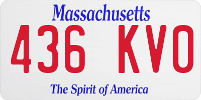 MA license plate 436KV0