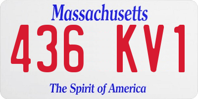 MA license plate 436KV1