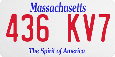 MA license plate 436KV7