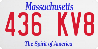 MA license plate 436KV8