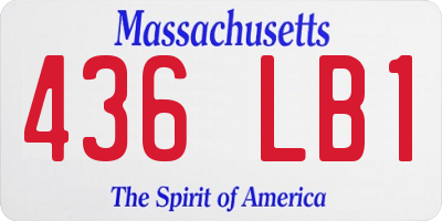 MA license plate 436LB1