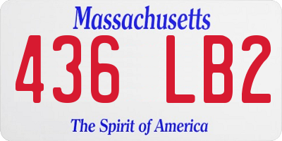 MA license plate 436LB2