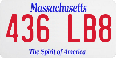MA license plate 436LB8