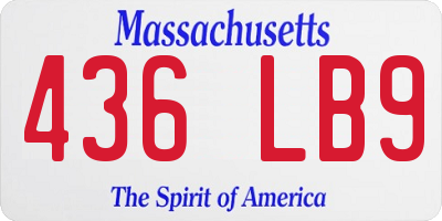 MA license plate 436LB9
