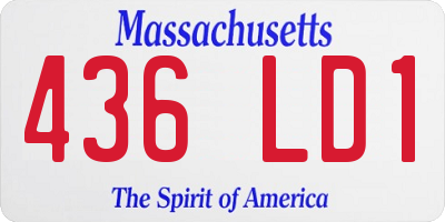 MA license plate 436LD1