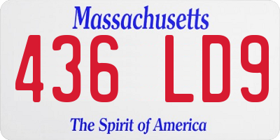 MA license plate 436LD9