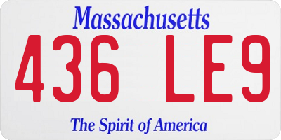 MA license plate 436LE9