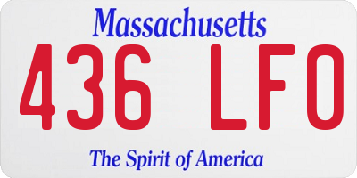 MA license plate 436LF0