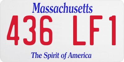 MA license plate 436LF1