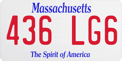 MA license plate 436LG6