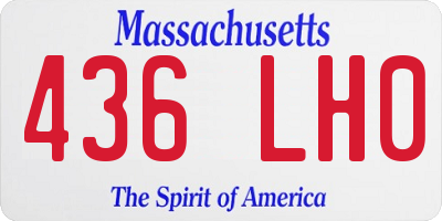 MA license plate 436LH0