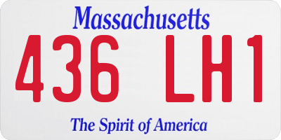 MA license plate 436LH1