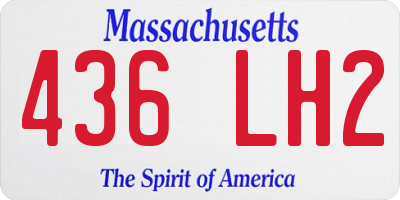MA license plate 436LH2