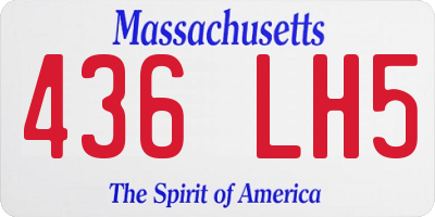 MA license plate 436LH5