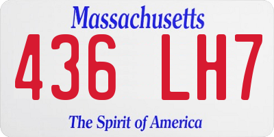 MA license plate 436LH7