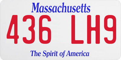 MA license plate 436LH9