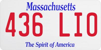 MA license plate 436LI0
